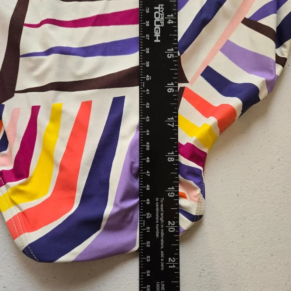 Kate Spade Geobrella One‎ Piece Swimsuit Womens Small Geometric Colorful Mod